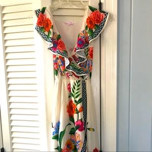 Size small floral Pink Lily wrap dress